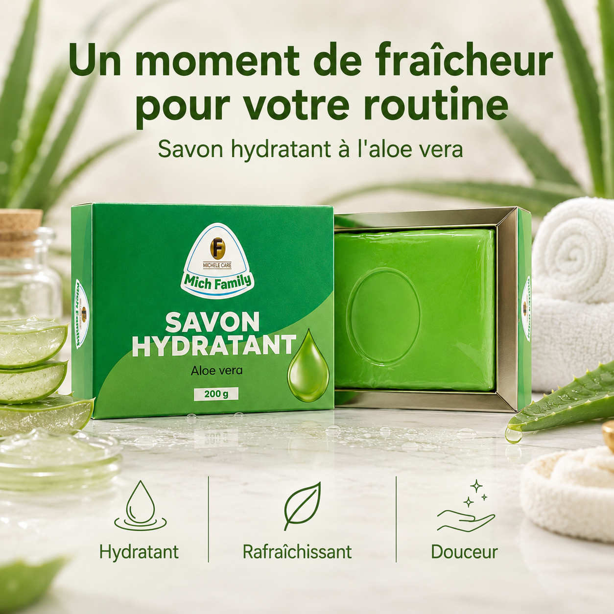 Savon Hydratant à l'Aloe Vera – Mich Family