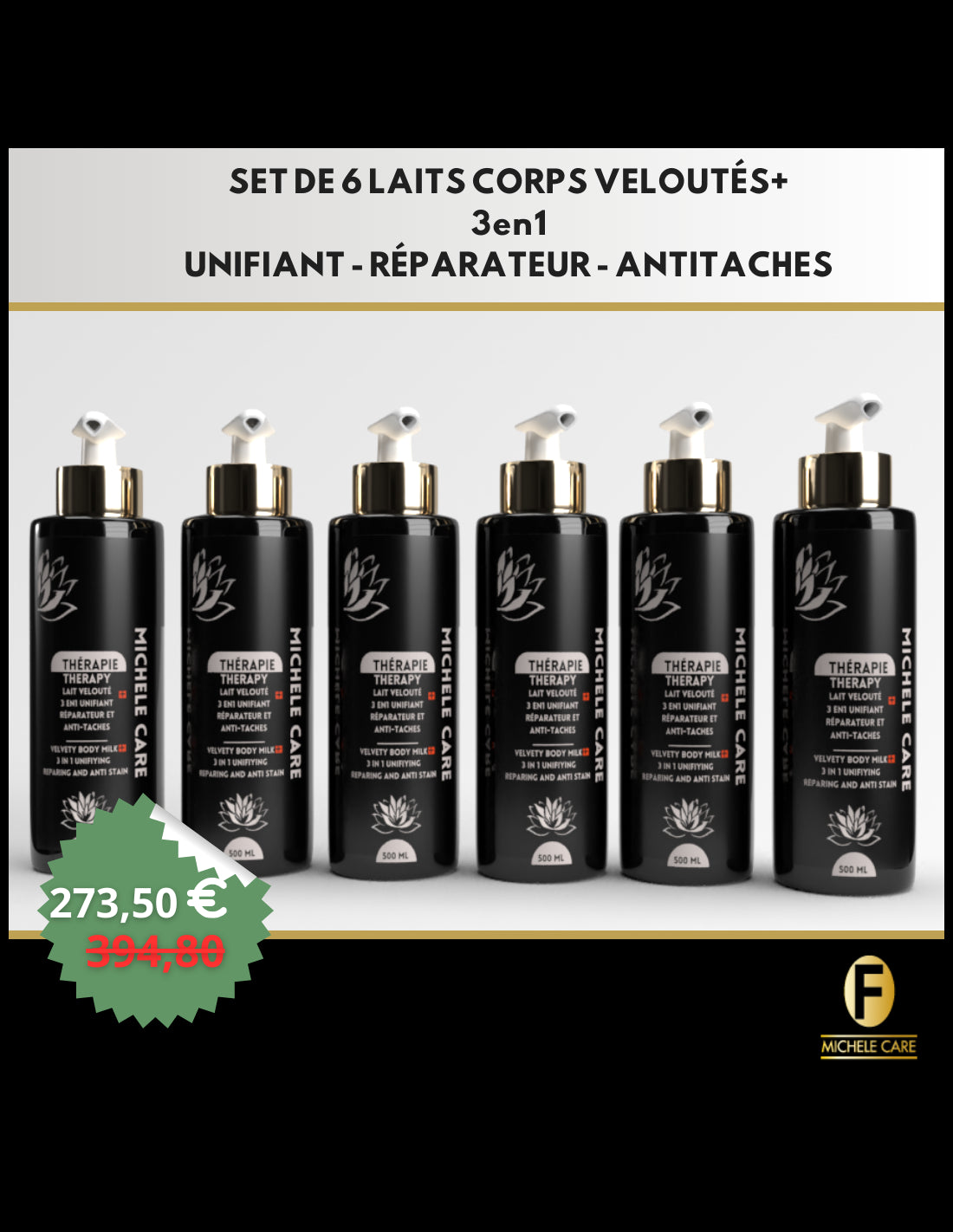 Set de 6 Laits Corps Velouté Unifiant