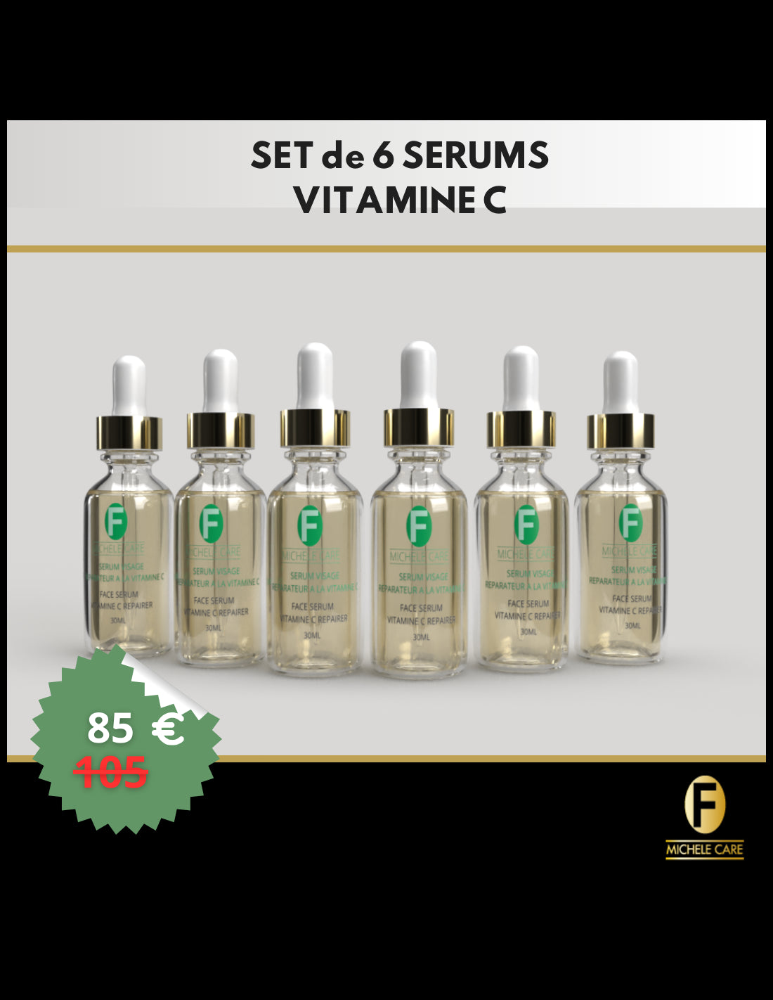 Set de 6 Sérums Réparateurs à la Vitamine C Michele Care