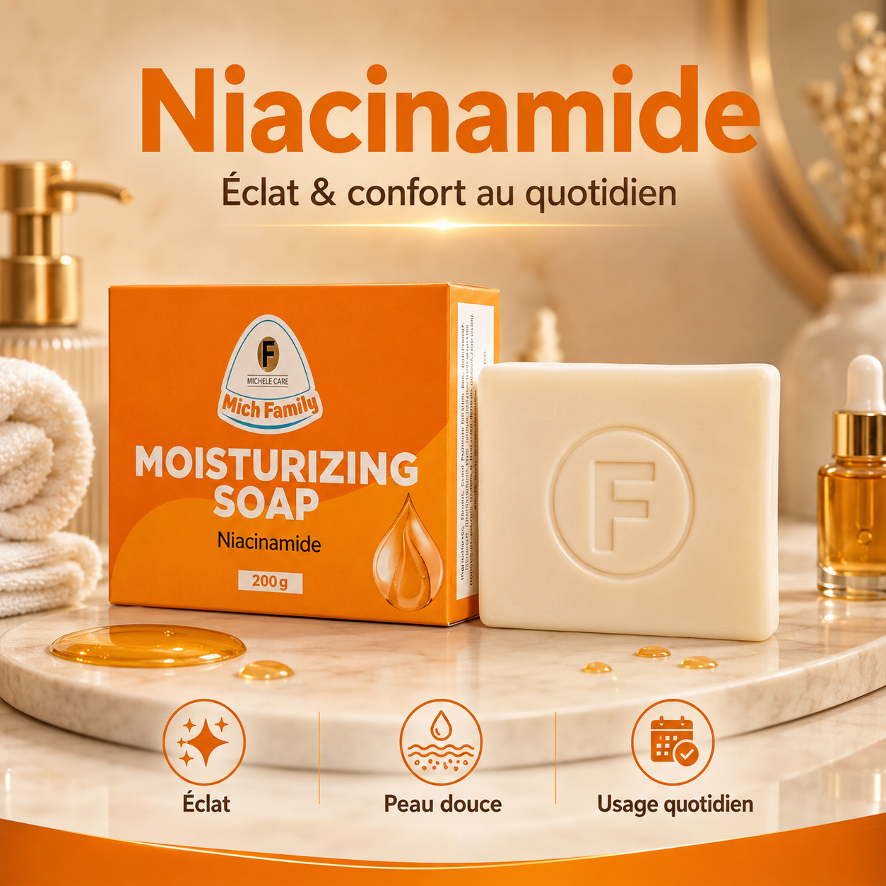 Savon Hydratant à la Niacinamide – Mich Family