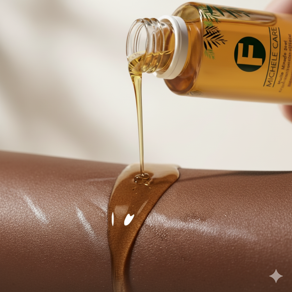 Huile Miracle Mich-Bio de Michele Care ( lutte efficacement contre les points pigmentaires, les veines vertes et contre les vergetures)