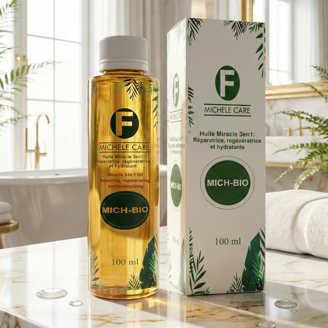 Mich-Bio Miracle Oil by Michele Care (effectively fights against pigment spots, green veins and stretch marks)