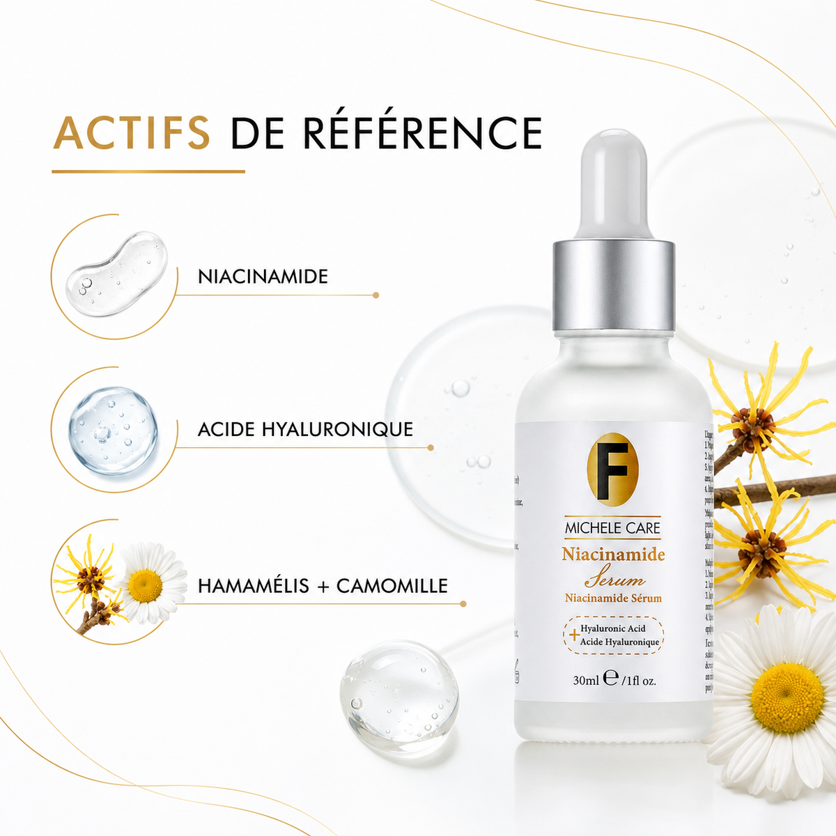 Sérum Niacinamide + Acide Hyaluronique – 30 ml