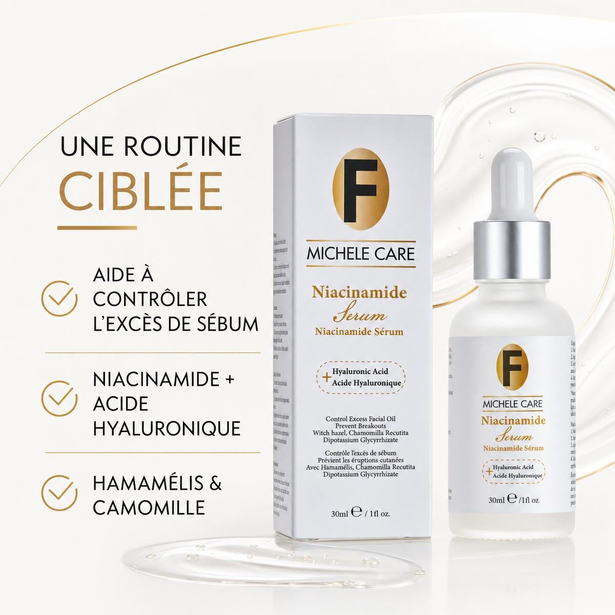 Sérum Niacinamide + Acide Hyaluronique – 30 ml