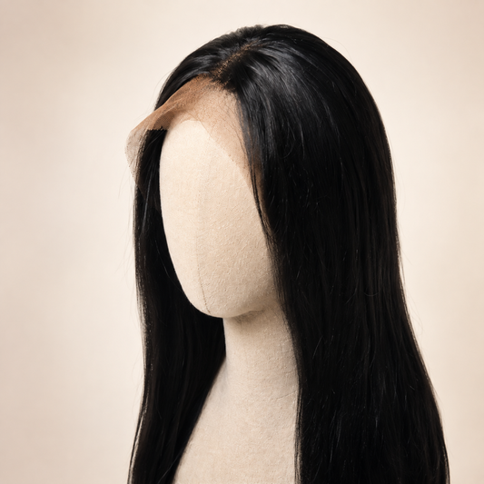 Perruque lisse noire – 100% cheveux humains - Michele Care