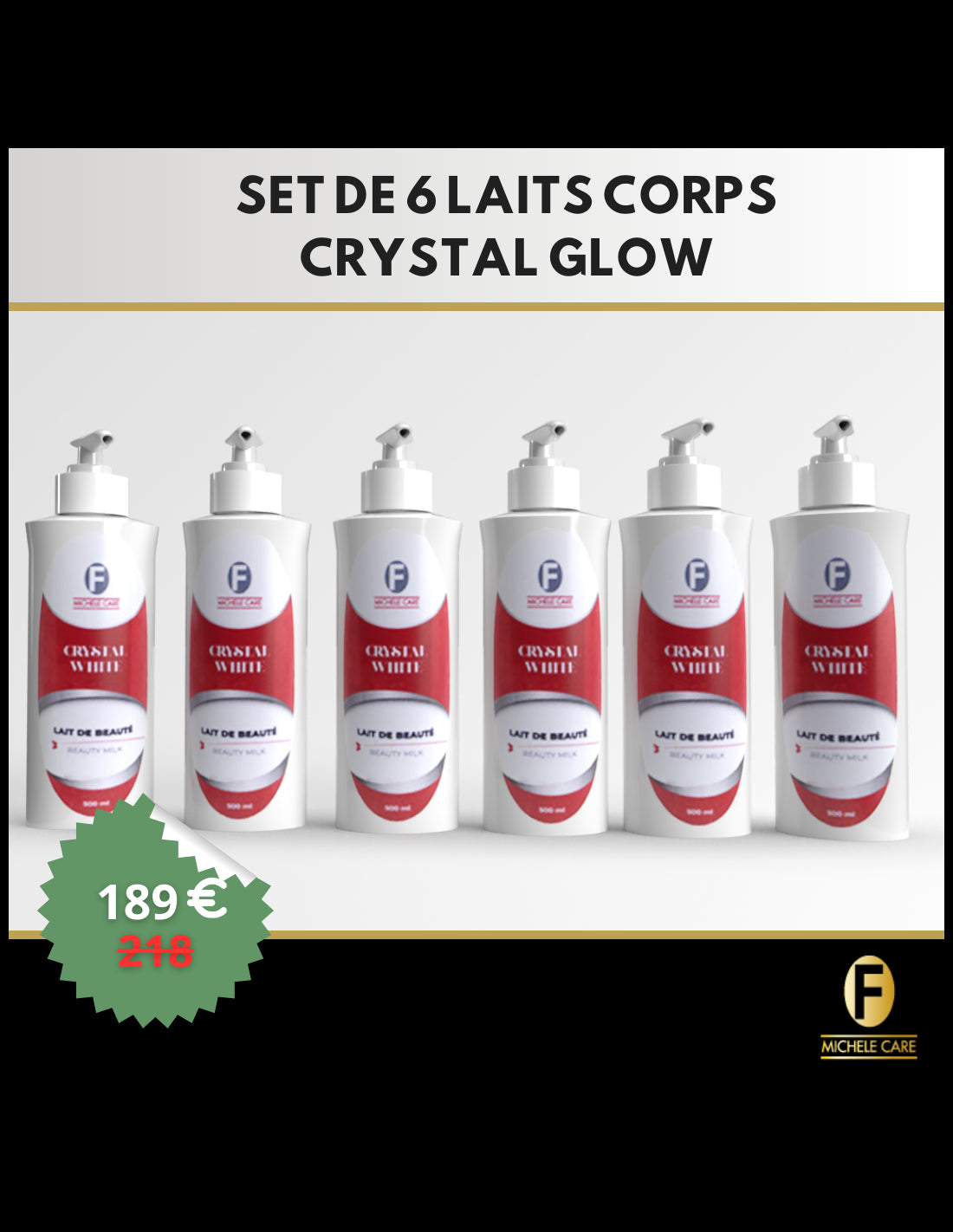 Lot de 6 Laits Beauté - Hydratation et Éclat